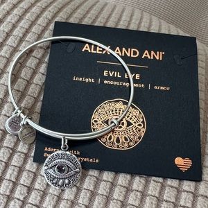 Alex and Ani Evil Eye bangle. Silver tone like New condition